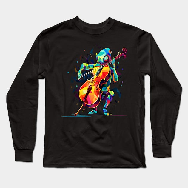 Ant Playing Violin Long Sleeve T-Shirt by JH Mart